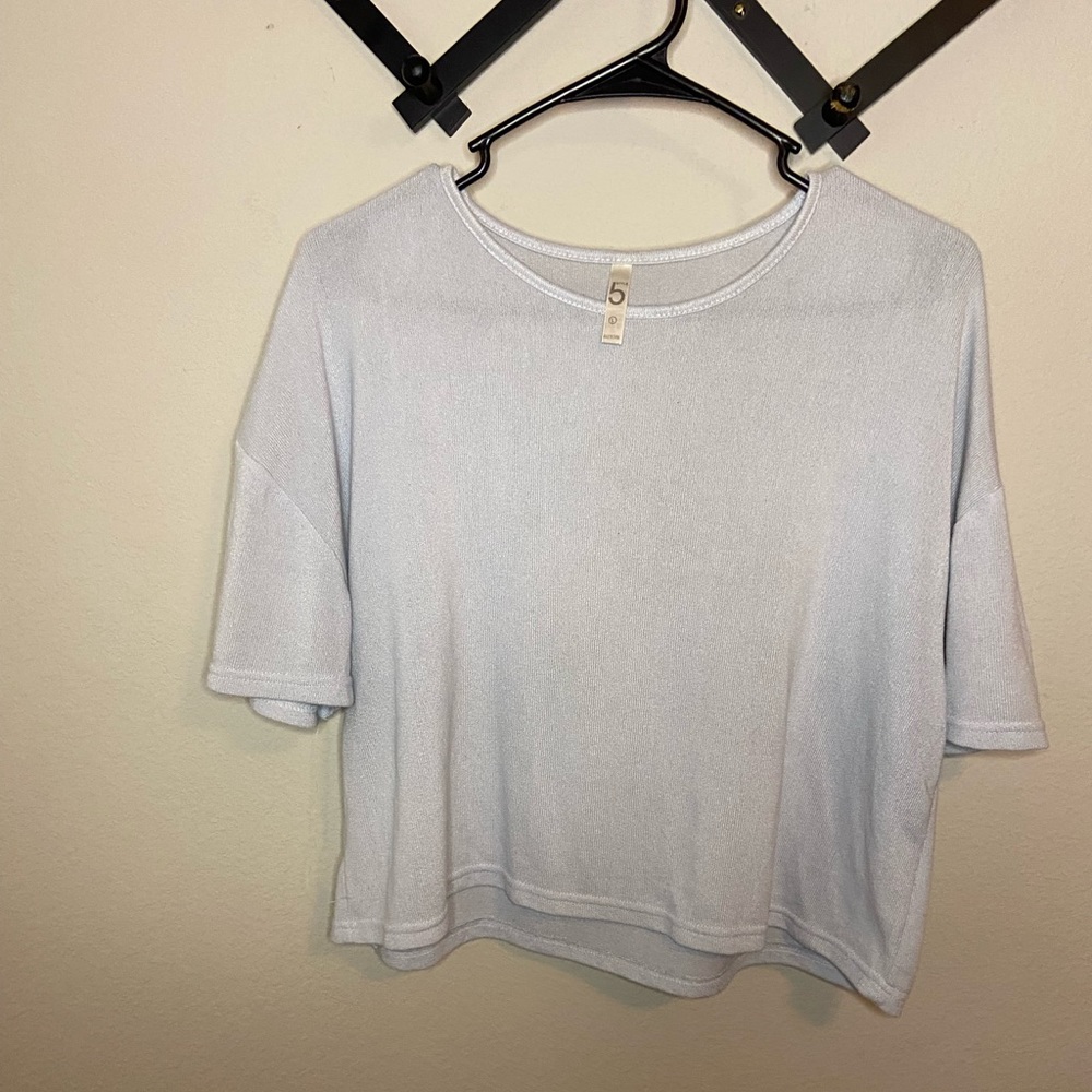Light blue light weight crop top